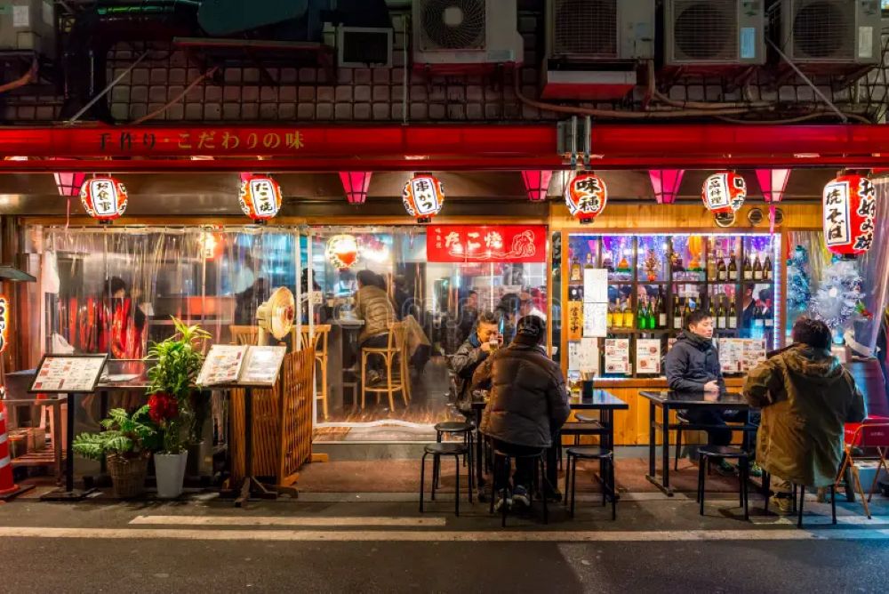Japanese restaurant with late-night diners