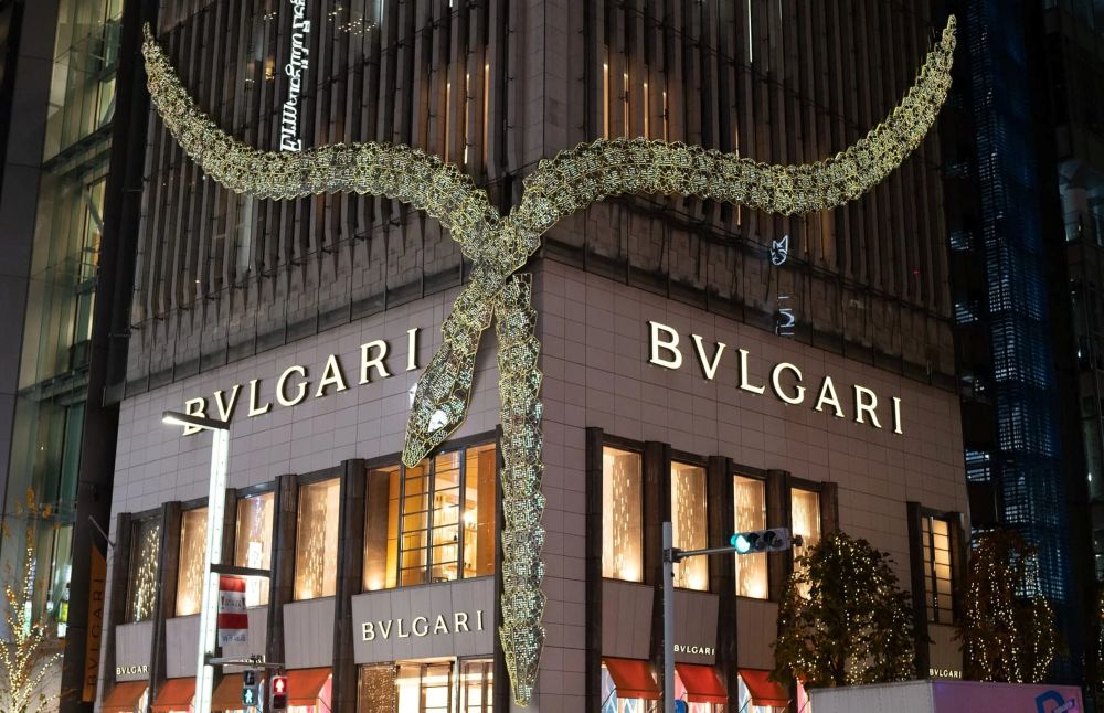 luxury brand stores in Ginza