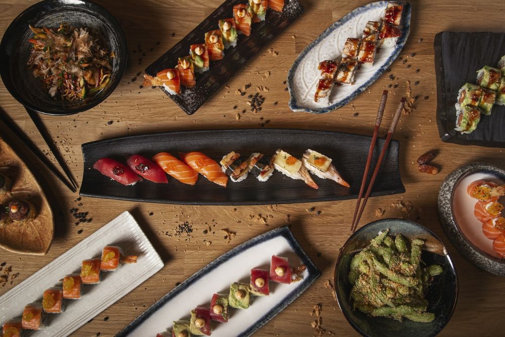 various authentic sushi types