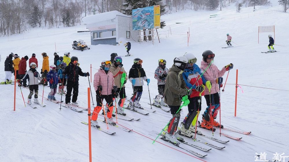 people skiing in Hokkaido
