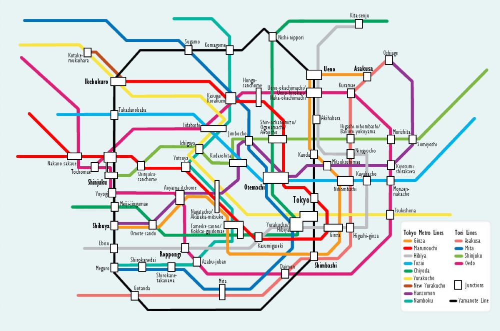 subway map Tokyo