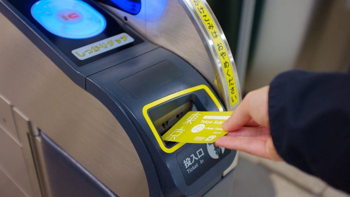 mesin tiket subway Tokyo